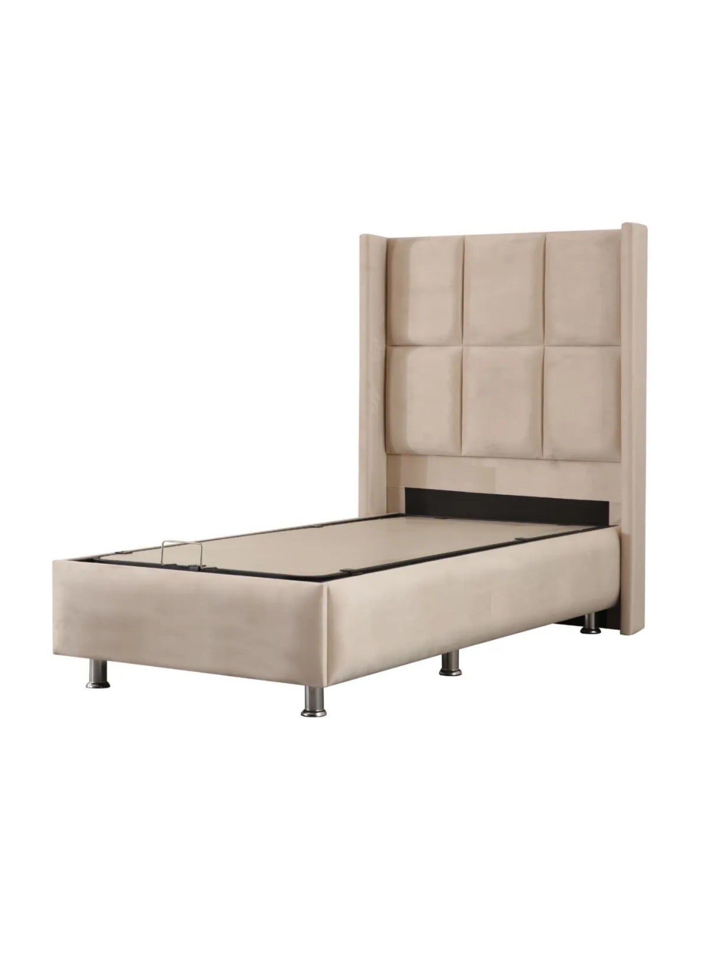 Lit Coffre Enfant RIO BEIGE - Velours
