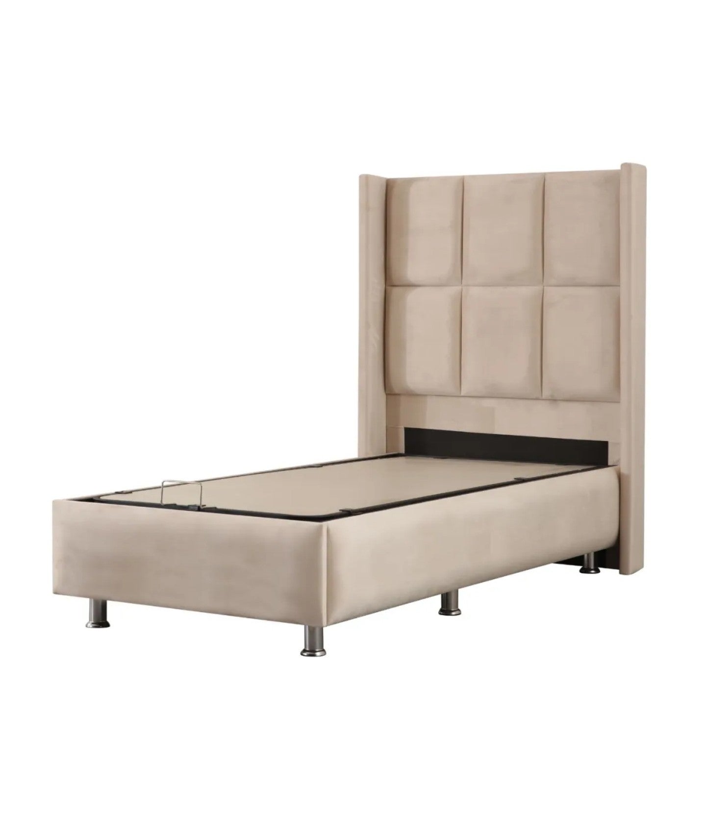Lit Coffre Enfant RIO BEIGE - Velours