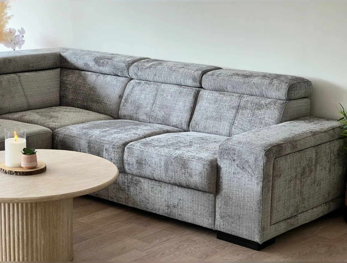 Canapé Karola Convertible Tissu Marbella Gris Anthracite