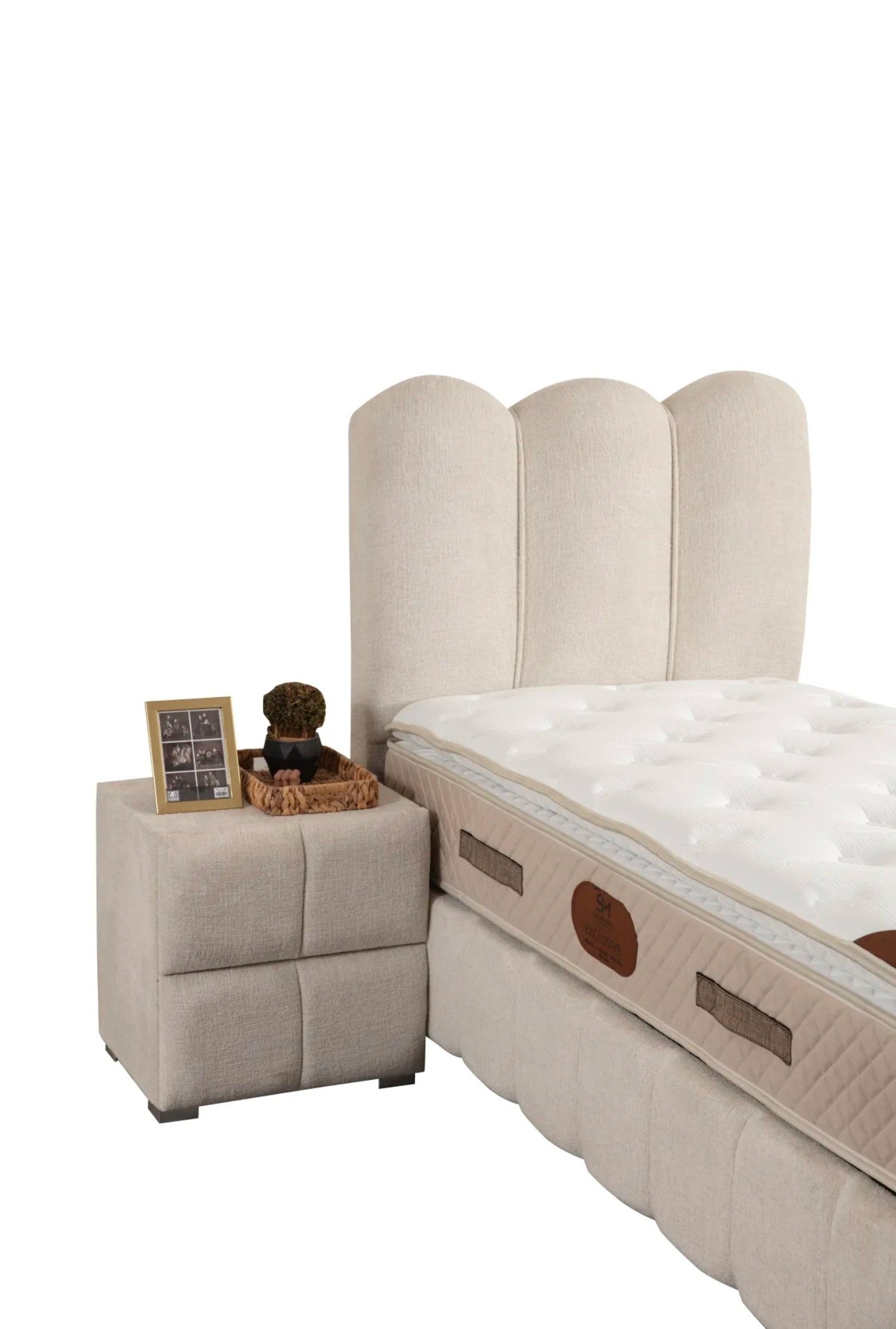 Lit Coffre Enfant 90x190 EVA BLANC CASSE - CHENILLE
